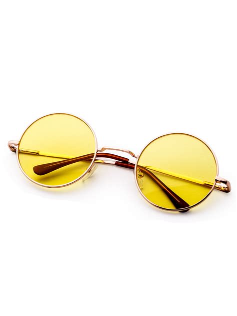 cheap yellow round sunglasses.